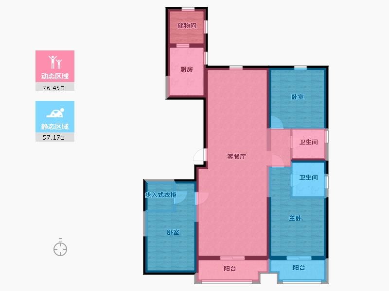 山西省-太原市-建投 · 祥澐府-118.97-户型库-动静分区