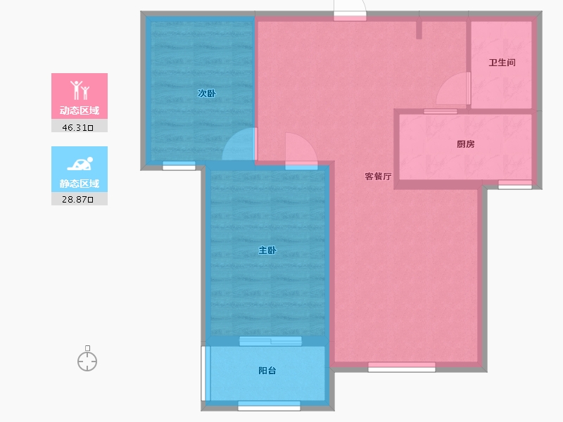 河北省-廊坊市-乐陶郡-67.20-户型库-动静分区