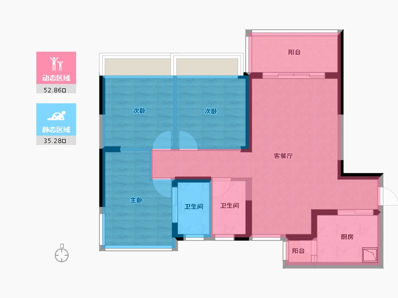 四川省-成都市-格林城市花园二期-78.10-户型库-动静分区