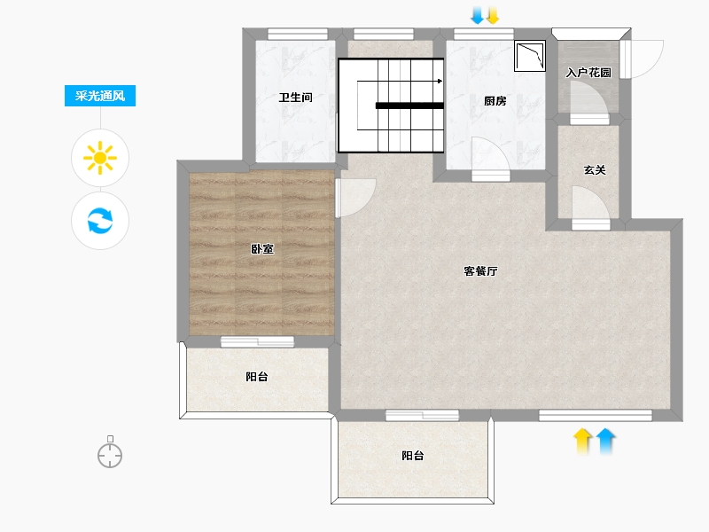 河北省-张家口市-富龙四季小镇-68.23-户型库-采光通风