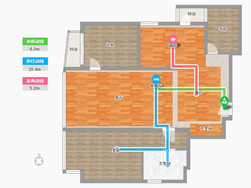 云南省-昆明市-永和府-126.71-户型库-动静线