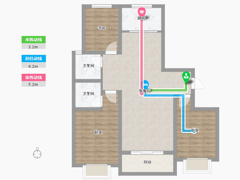 山西省-运城市-东星·卡纳溪谷-81.54-户型库-动静线