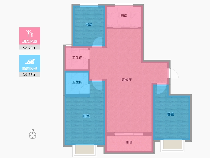 山西省-运城市-东星·卡纳溪谷-81.54-户型库-动静分区