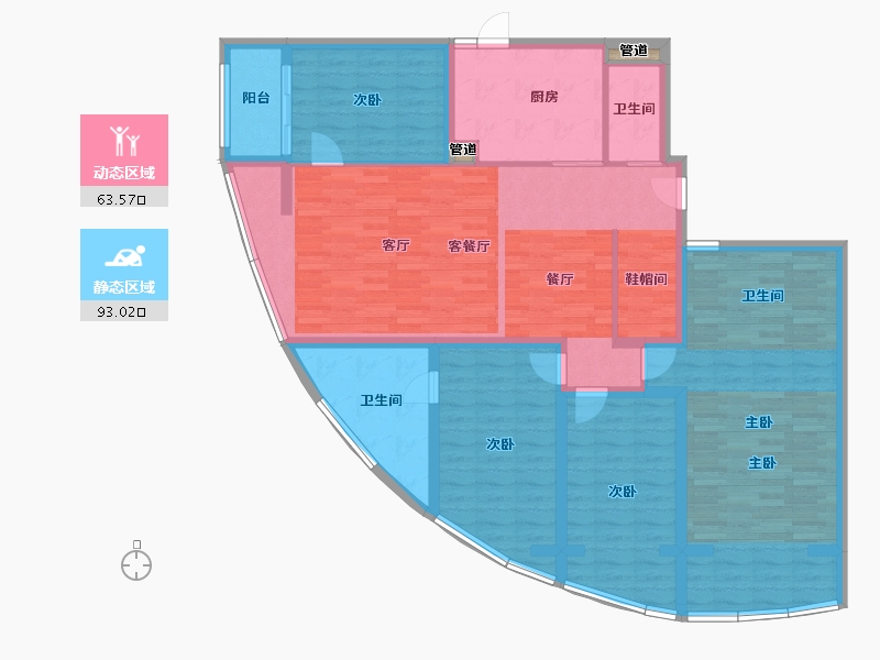 云南省-昆明市-永和府-142.32-户型库-动静分区