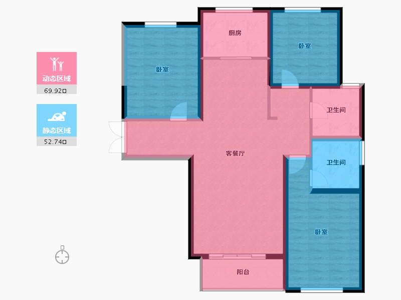 山西省-太原市-广电新景-110.72-户型库-动静分区