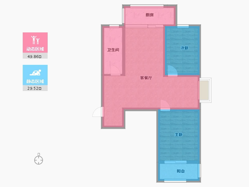 山西省-太原市-坤泽10里城-70.27-户型库-动静分区