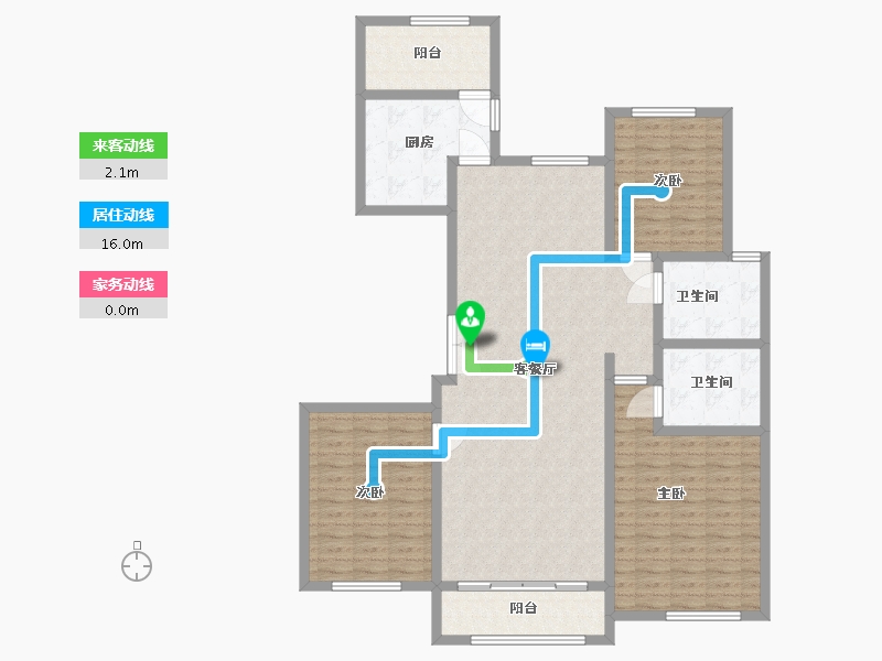 河北省-廊坊市-廊坊新世界中心-134.40-户型库-动静线