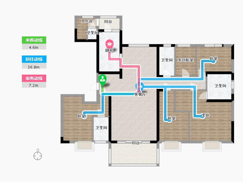 山西省-太原市-碧桂园凤麟府-165.03-户型库-动静线