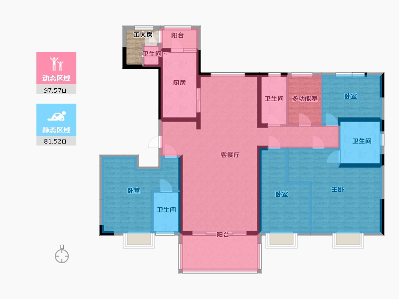 山西省-太原市-碧桂园凤麟府-165.03-户型库-动静分区