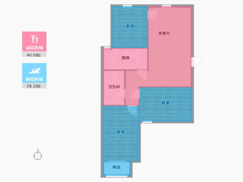 山西省-太原市-晶峰･晓园-71.05-户型库-动静分区