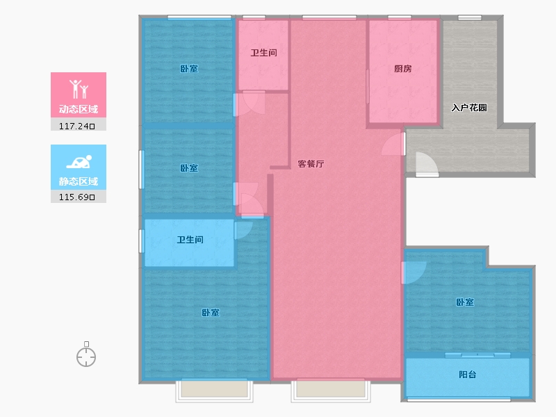 山西省-太原市-鸿赫·时代天际-237.42-户型库-动静分区