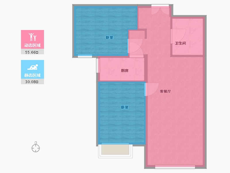 河北省-廊坊市-狮子城丁香园-78.00-户型库-动静分区