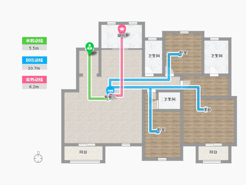 河北省-沧州市-华元·一世界-139.62-户型库-动静线