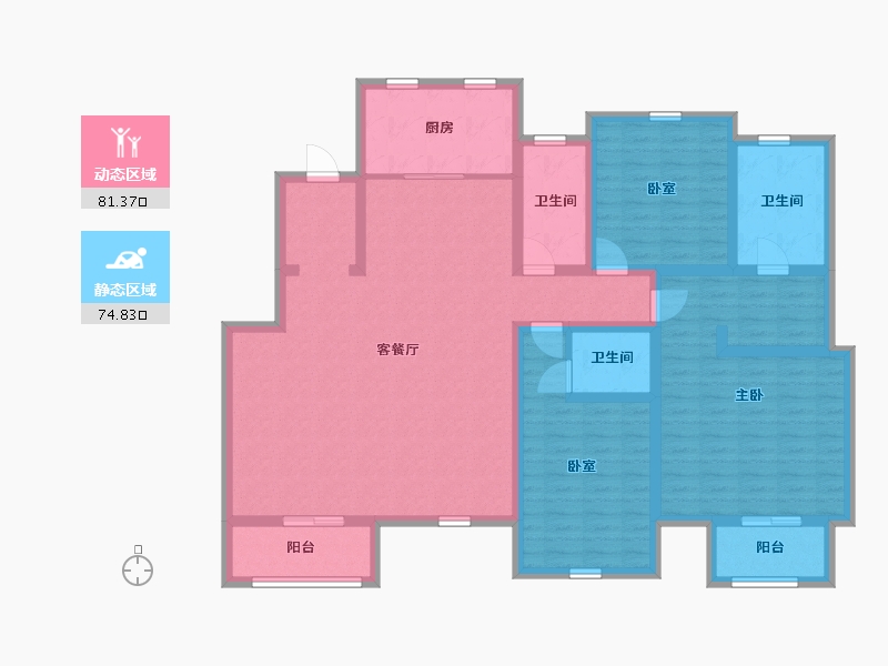 河北省-沧州市-华元·一世界-139.62-户型库-动静分区