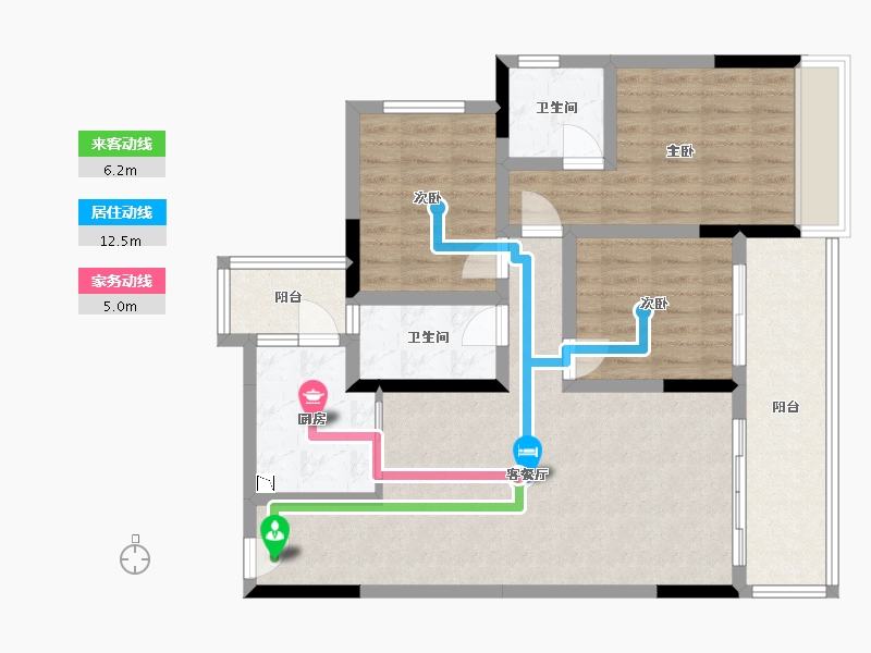 广西壮族自治区-桂林市-彰泰冠臻园-92.30-户型库-动静线