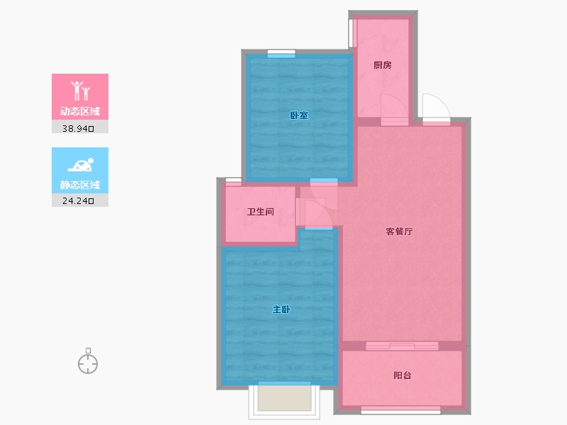 河北省-沧州市-嘉禾一方-55.65-户型库-动静分区