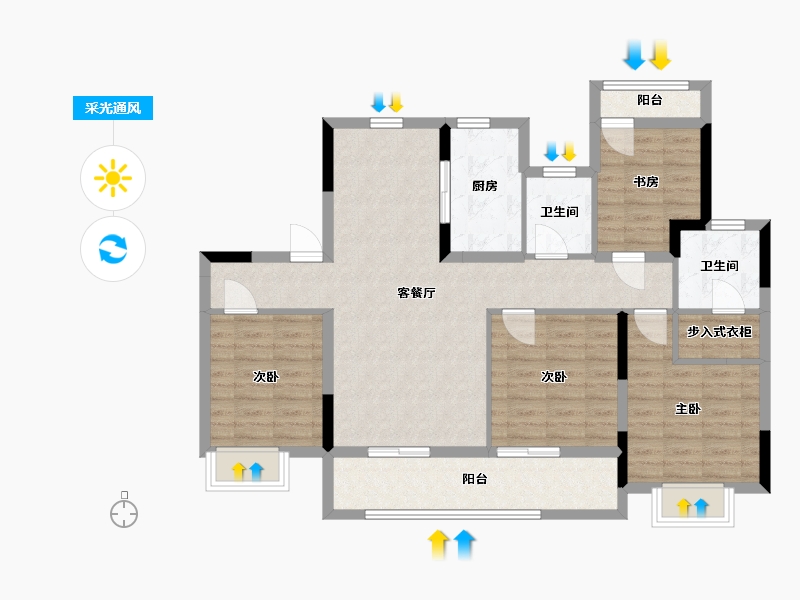 江苏省-无锡市-太湖如院-100.00-户型库-采光通风