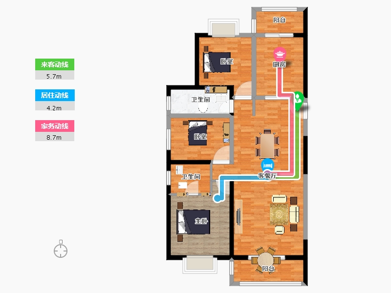 云南省-昆明市-石林梦想城-105.45-户型库-动静线