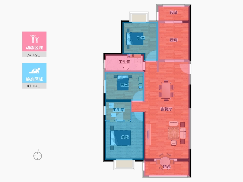 云南省-昆明市-石林梦想城-105.45-户型库-动静分区