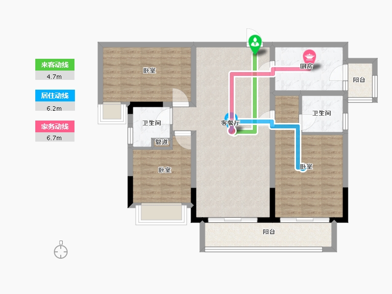 四川省-成都市-炎华置信上林景著-91.50-户型库-动静线