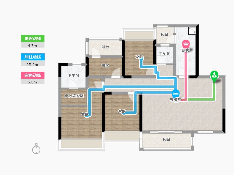 四川省-成都市-逸山公馆-102.54-户型库-动静线