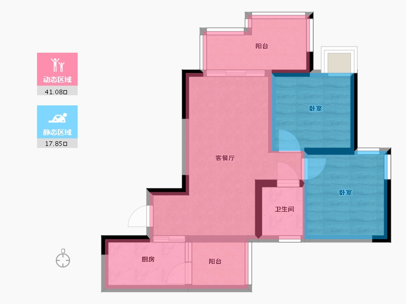 四川省-成都市-环天时代中心-51.29-户型库-动静分区