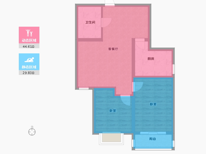 山西省-太原市-东润国际3期-65.99-户型库-动静分区