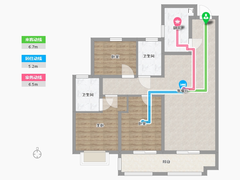 河北省-沧州市-新城悦隽风华-95.10-户型库-动静线