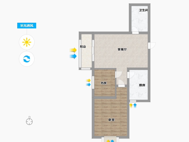 山西省-太原市-东润国际3期-58.00-户型库-采光通风