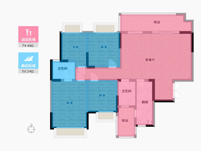 四川省-成都市-人居翠怡峰荟-110.49-户型库-动静分区