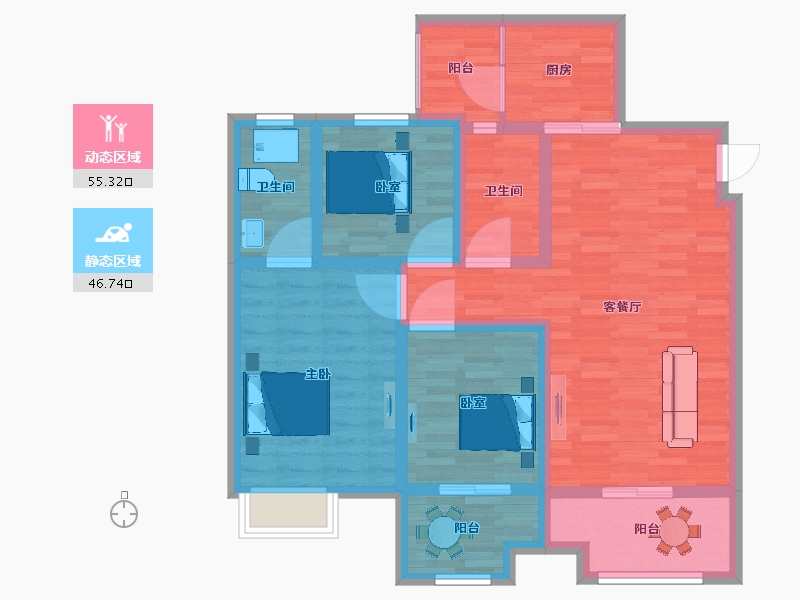 四川省-资阳市-新华阳光誉品-90.10-户型库-动静分区