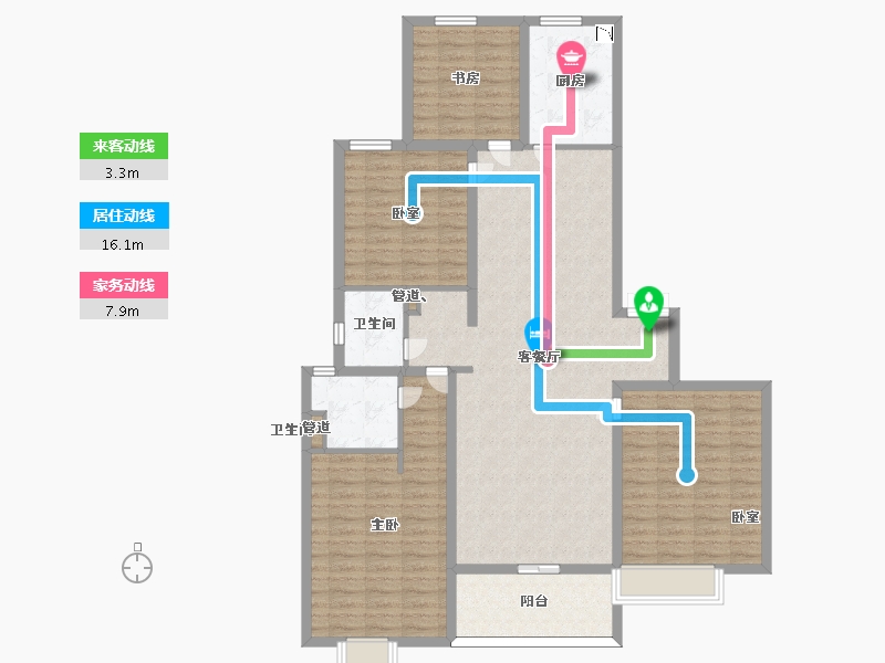 山西省-太原市-海尔产城创国际广场-130.00-户型库-动静线