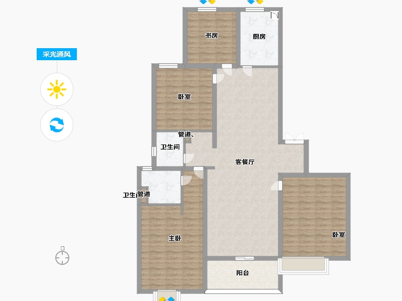 山西省-太原市-海尔产城创国际广场-130.00-户型库-采光通风