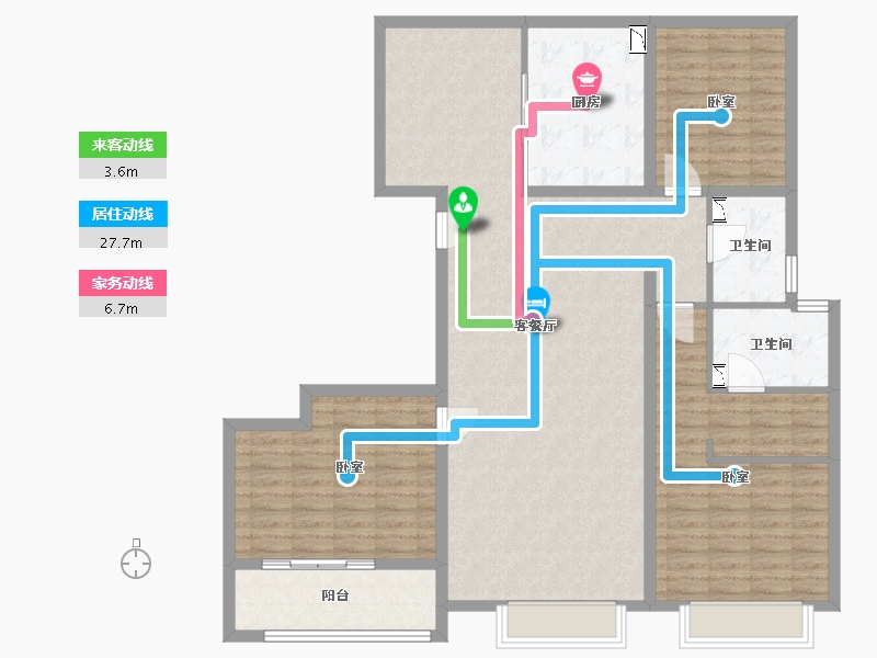 山西省-太原市-鸿赫·时代天际-131.26-户型库-动静线