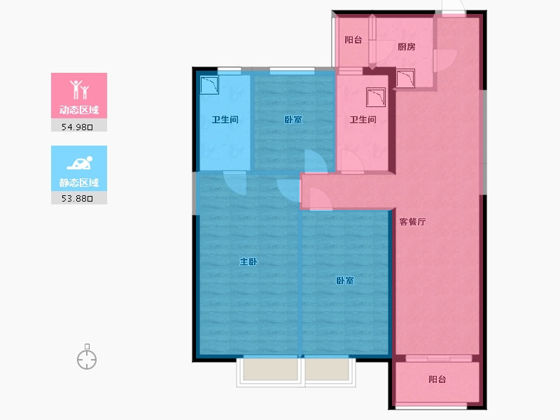 山西省-太原市-晋中碧桂园-97.02-户型库-动静分区