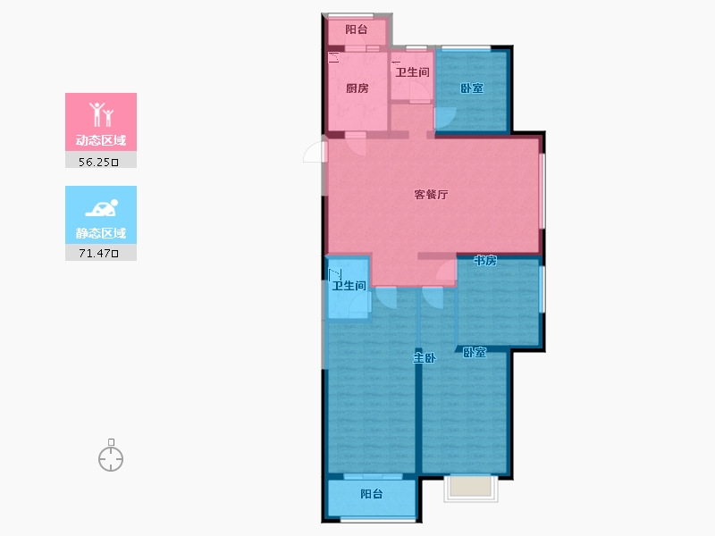 山西省-太原市-晋中碧桂园-114.23-户型库-动静分区