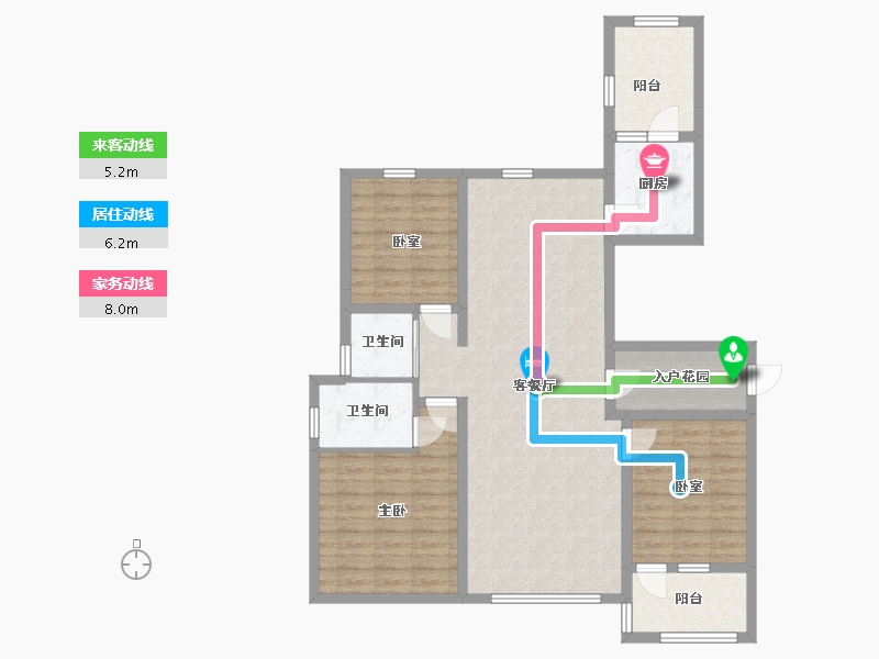 河北省-沧州市-沧兴·海兴一品-104.71-户型库-动静线