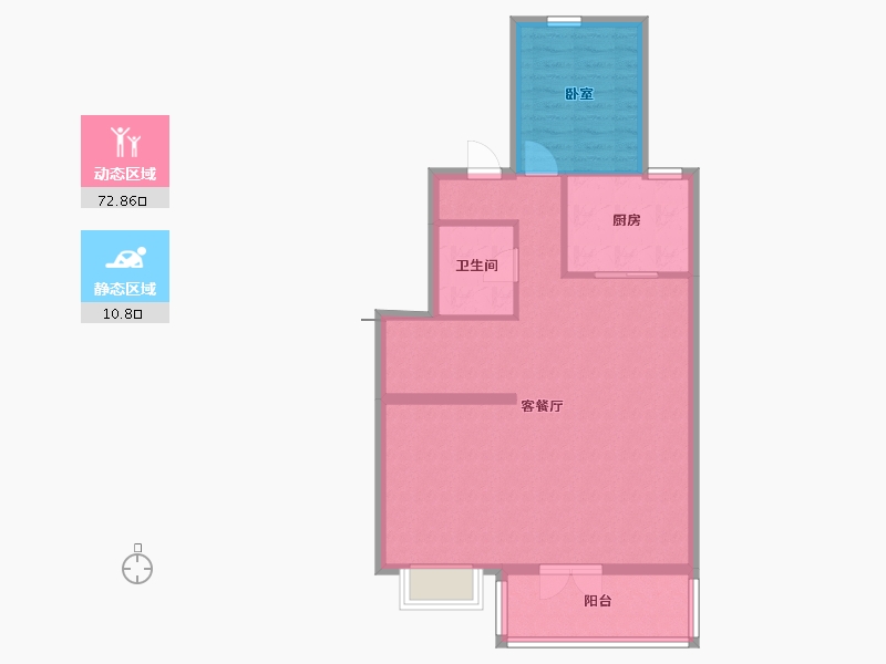 山西省-太原市-阳光城花满墅-75.98-户型库-动静分区