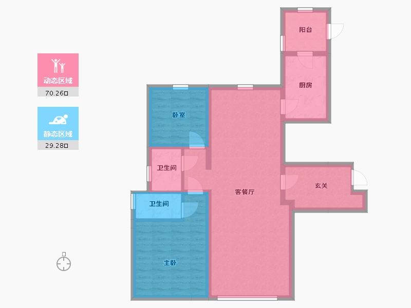 河北省-沧州市-沧兴·海兴一品-88.81-户型库-动静分区