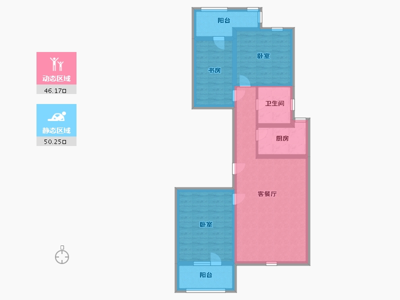 河北省-沧州市-贻成·御景狮城-84.99-户型库-动静分区