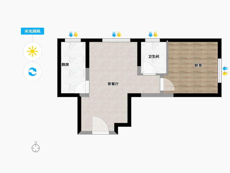 河北省-保定市-学府澜湾-47.00-户型库-采光通风