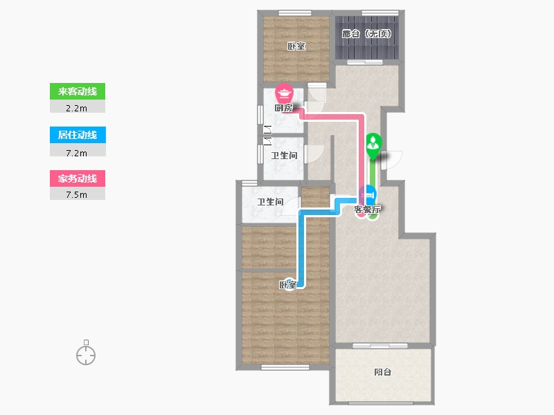 山西省-太原市-怡和天润园-94.14-户型库-动静线