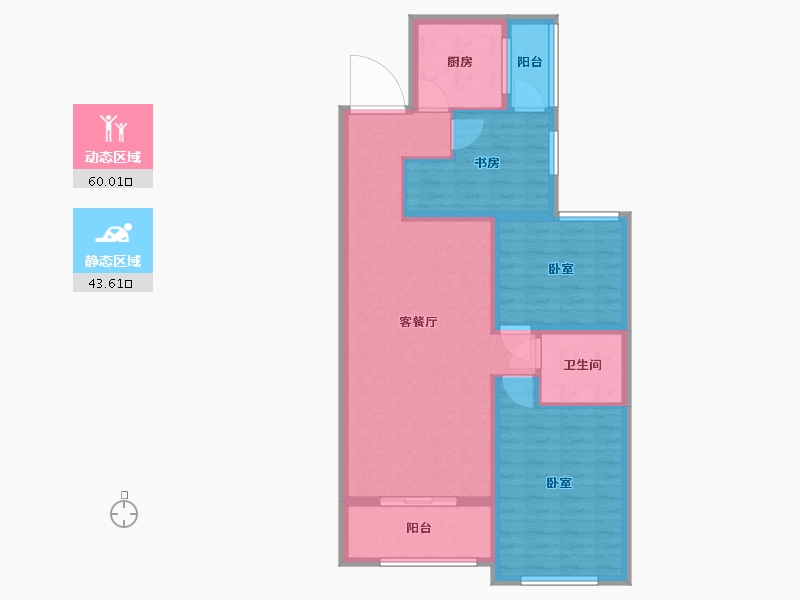 山西省-太原市-鸿赫·时代天际-92.85-户型库-动静分区