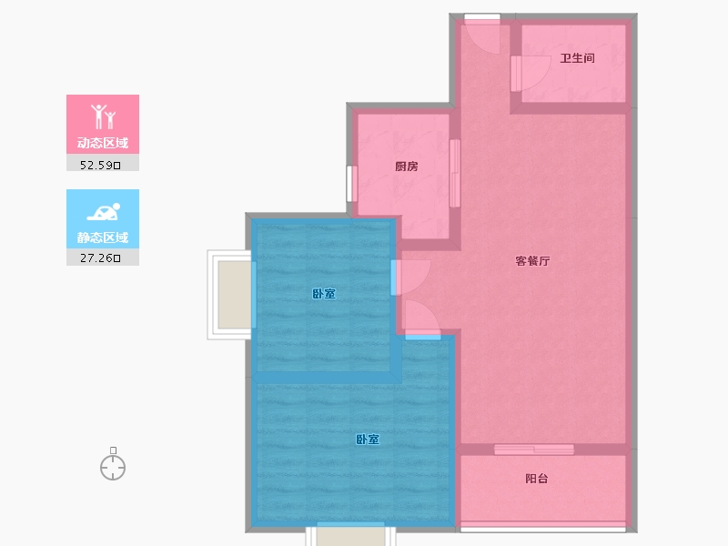 山西省-太原市-宜佳上东城-70.94-户型库-动静分区