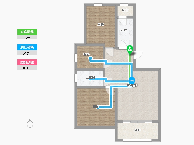 河北省-沧州市-嘉禾一方-73.57-户型库-动静线