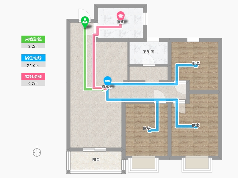 山西省-太原市-晋建迎曦园-78.08-户型库-动静线