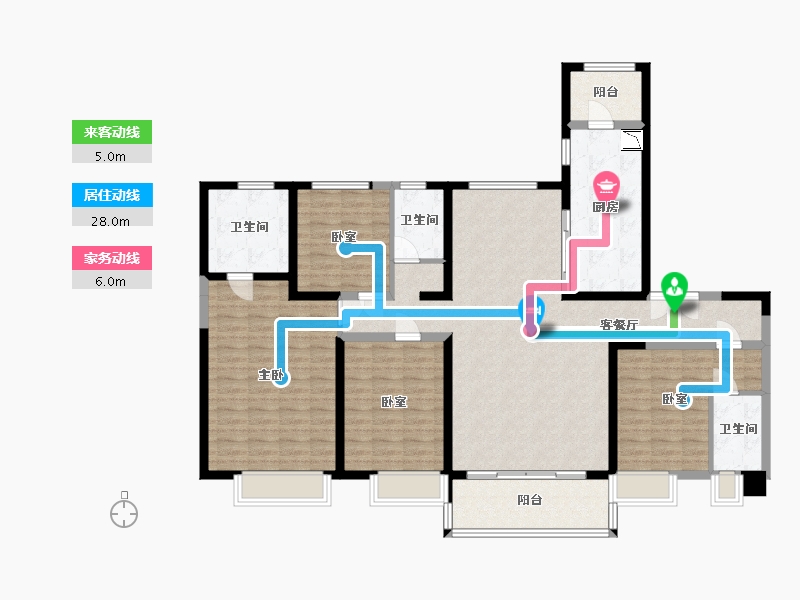 山西省-太原市-晋中碧桂园-142.52-户型库-动静线