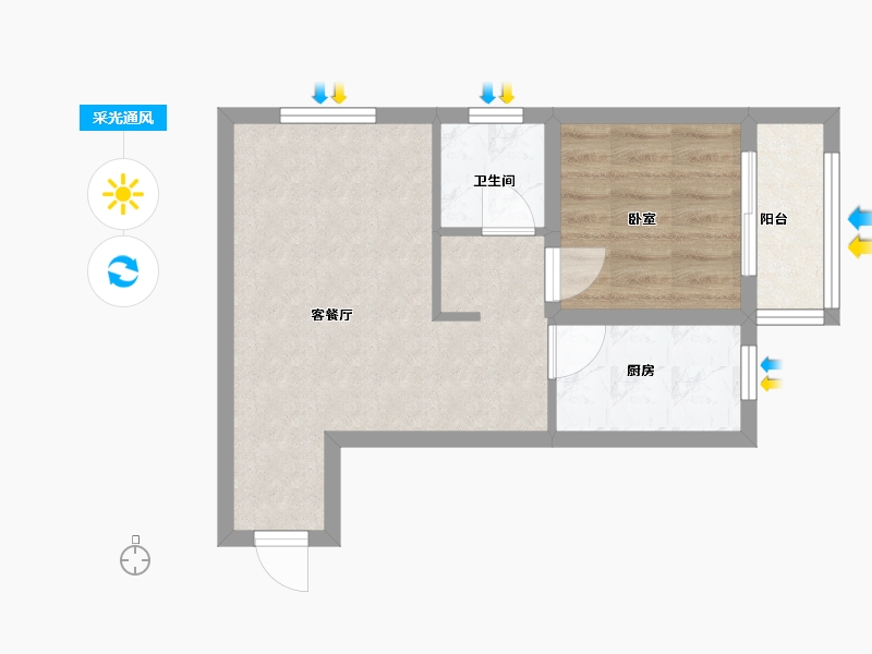 山西省-太原市-东润国际3期-43.00-户型库-采光通风