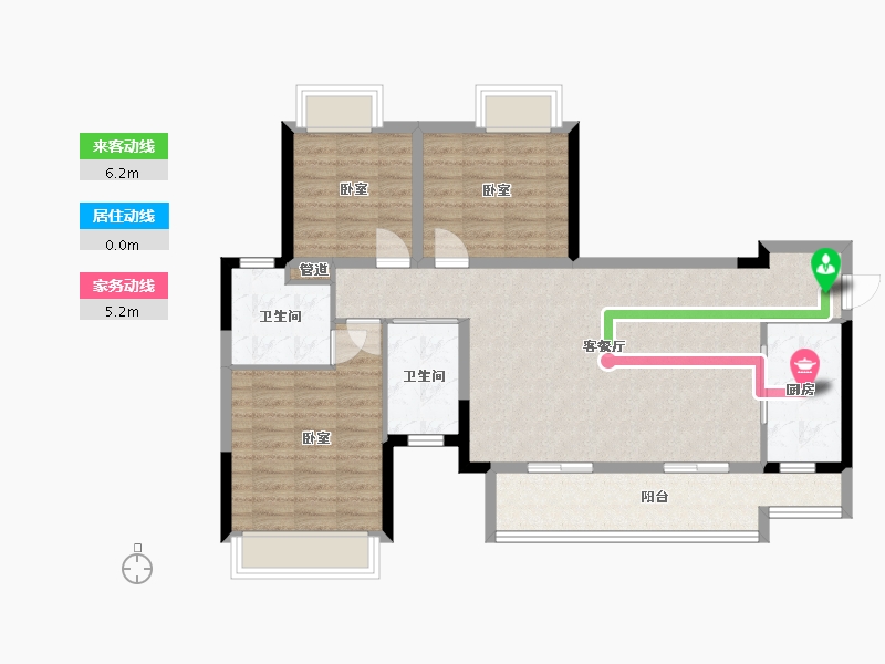 四川省-成都市-炎华置信上林景著-94.08-户型库-动静线