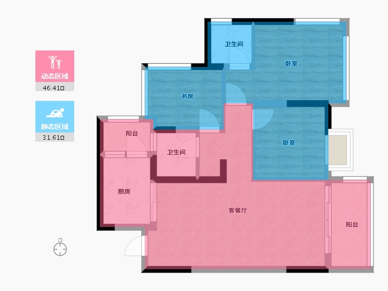 四川省-成都市-环天时代中心-68.93-户型库-动静分区